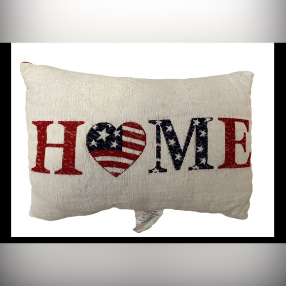Patriotic HOME Throw Pillow OS - Picture 2 of 2